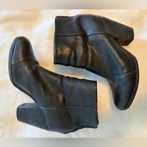 Black Leather Ankle Boots